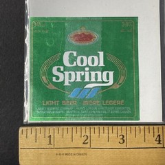 Vintage 1980s Cool Spring Light UNUSED Paper Label London Ontario Q2009