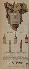 1965 Pastene California Wines PRINT AD Pick Of The Vines VTG 1960s Boston