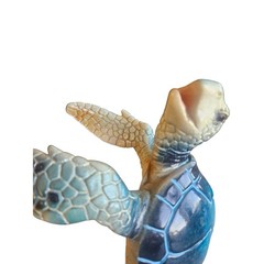 Sea Turtle Wine Bottle Holder Ceramic Heavy Unique