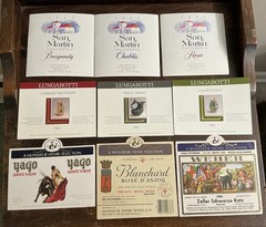 Lot 9 NOS Vintage Wine Labels Lungarotti Zeller Schwarze Katz Yago Sangria Italy