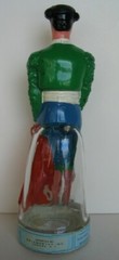 1955 GLASS MATADOR BOTTLE BULLFIGHTER DECANTER DALMAU HERMANOS TARRAGONA SPAIN