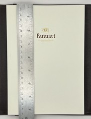 Ruinart Champagne Brown Leather Notebook Cover, Notepad & Giftbag – Luxury