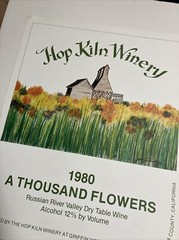 Vintage Hop Kiln Winery 1980 Wine Art Print A Thousand Flowers SIGNED #’D RARE!!