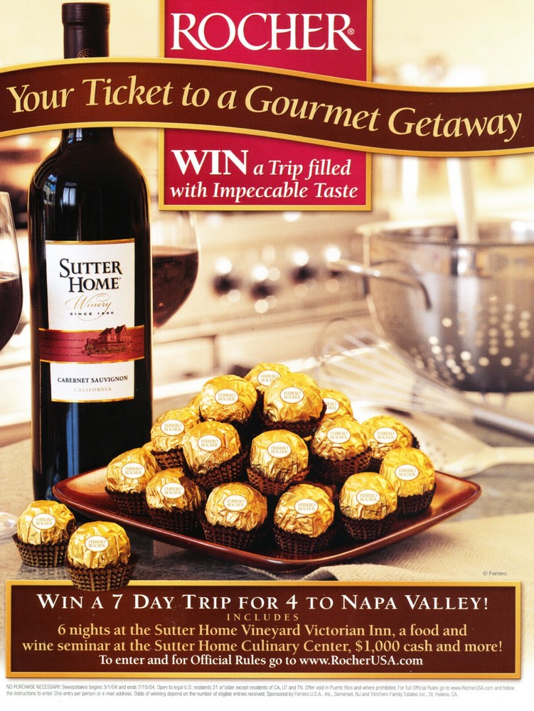 SUTTER HOME WINE AD #3 RARE 2004 OUT OF PRINT