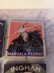 French Wine Advertising Posters Glass Framed Vintage Art