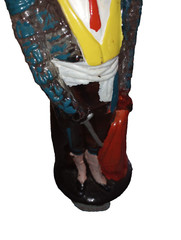 1955 GLASS MATADOR BOTTLE BULLFIGHTER DECANTER DALMAU HERMANOS TARRAGONA SPAIN