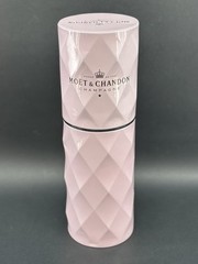 Moët Chandon Pink Rose Champagne Empty Bottle Holder Tin Case France Diamond