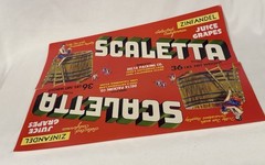 NOS Vintage Scaletta Grape Crate Labels Zinfandel Lodi CA Woman Barrel