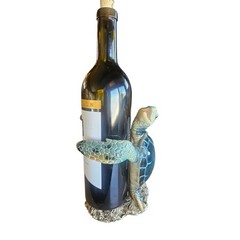 Sea Turtle Wine Bottle Holder Ceramic Heavy Unique