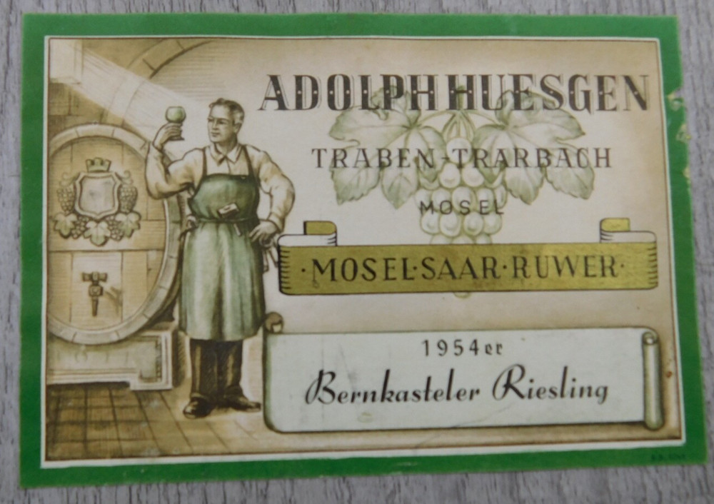 Adolph Huesgen Traben-Trarbach Model Saar Ruwer Vintage Label Breweriana Winery