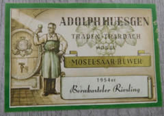 Adolph Huesgen Traben-Trarbach Model Saar Ruwer Vintage Label Breweriana Winery