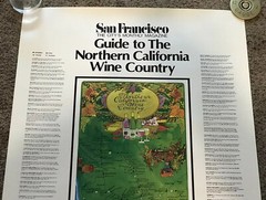 Original 1973 San Francisco Magazine – N. California Wine Country Poster, Napa