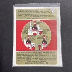 Vintage 1950s Dubonnet Wine UNUSED Paper Label Paris France Q1959
