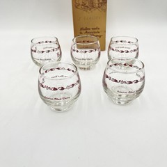 Brotherhood America&rsquo;s Oldest Winery NY 5 Tasting Glasses Roly Poly by Libbey VTG