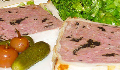 Terrine de veau aux trompettes de la mort
