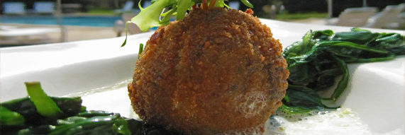 Bonbon d’escargots à l’écume d’ail doux