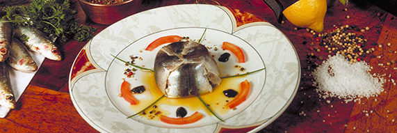 Chartreuse de sardines marinées à l'huile d'olive et au citron