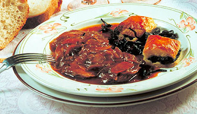 Filet de canard sauce confit d'oignons